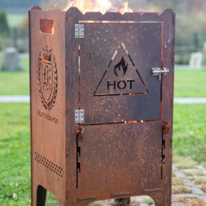 Blechbaron Feuertonne aus Cortenstahl