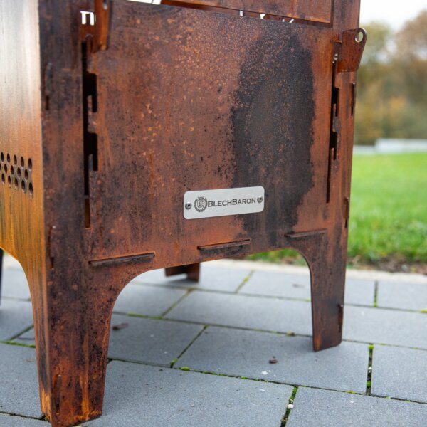 Blechbaron Feuertonne aus Cortenstahl – Bild 5
