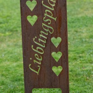 Blechbaron Lieblingsplatz-Stele