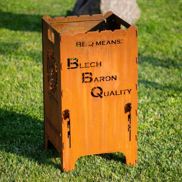 Blechbaron Feuertonne aus Cortenstahl – Bild 2