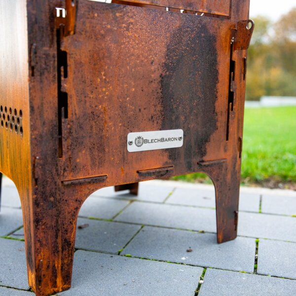 Blechbaron Feuertonne aus Cortenstahl – Bild 6