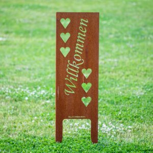 Blechbaron Willkommen-Stele