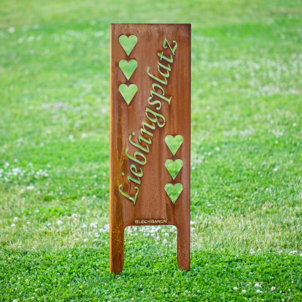 Blechbaron Lieblingsplatz-Stele
